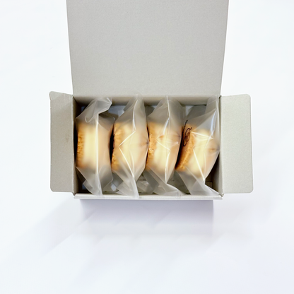 ヘーゼルナッツと焼き芋の生バターサンド4個入りの箱詰めイメージ